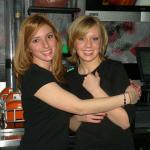 HERE ARE LAUREN (L) AND LISA. TWO OF OUR FAVE BARTENDERS AT SCORCHERS (NOW TAP HOUSE). LAUREN HAS SINCE MOVED ON, AND LISA IS DOWN IN CLOUMBUS AT OHIO STATE. WE MISS THEM.