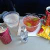 Geezers R. B., S. B., and J.Bo 
hopped a plane and headed
for Tampa, Florida to meet up
with Snowbirds Spike, and 
Fergie along with current
Floridian, Jimbo Fish.
It is an Annual thing with which we work in watching the Super Bowl together. 
This is a picture of my tray
table on the plane.