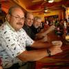 It was crowded  that day
so we just HAD to wait at 
the bar for a table out on the beach. Spike left our name at
the door.