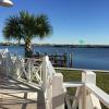 A shot from our seats on the patio with the causeway in the background.