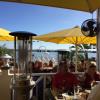 Here is a shot from our table out on the patio looking back towards the causeway.