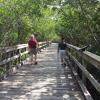 There are S. B. and R. B. walking up ahead of me on this wooded walkway that goes nowhere. When we got to the end, we turned around and walked back. Very scenic though! 