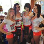 On our way out I took a 
pic of some Hooters Girls
gettign ready to start their shift.
Check out thier name tags.