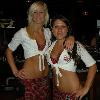 Behind the huge bar we found (l-r) JEANETTE, and MARCY. We know Marcy from when she was at FOX and HOUND which is not too far from where the Kilt is located.  