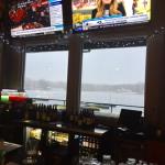 Another view of the bar, and a look out the windows of the lake.  