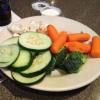 And here it is, S.B.'s delicious
Vegetable Plate. Hoever, he did have a side of some kind of dressing with it. 