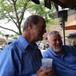 R. B. and Spike sharing a laugh out at the Patio Bar.