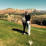 Here they are, Cathy, and Peter.  They were golfing in
Sedona, CA while we are having a winter storm in Ohio.
They're mobile home is waiting
for them.