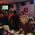 This was another group of Christmas work party goers. 
They exchanged gifts and talked about things that they would discuss the next day at work in a different light.