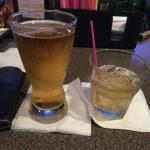 This is a picture of a draft beer, and bourbon on the Rocks. 
There was nothing too special about this except the bourbon was an off brand that was half price, and I needed another picture to fill up this Photo Gallery.