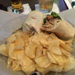 This was my (Joebo) healthy
wrap. It was the Turkey Club
Wrap with chips. (I didn't have Fries with that!) 
