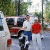 Here is KV and I after a rough day on the course standing near my beige, and brown custom van that I drove down to Myrtle Beach with him and 
a couple of others in it.!