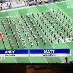 The game was in Columbus. 
The Ohio Stqte Band was 
there in full force.