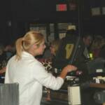 Here is Jen, the day bartender. She was on duty when we first arrived. She spilled a beer on us and broke the glass for our first drinks of the day.  "Welcome to Johnny Malloy's" someone said!